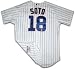 Geovany Soto Chicago Cubs Autographed Majestic Pinstripe Authentic Jersey with ROY 08 Inscription