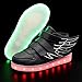 CIOR Kids Boy and Girl's 11 Color Wings Led Sneakers Light Up Flashing Shoes,102,01,27, 10 M US Toddler, 02Black