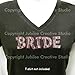 Bride -Large- Iron On Rhinestone Crystal T-shirt Transfer by Jubilee Rhinestones