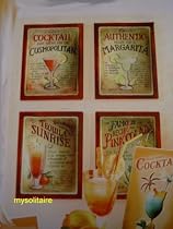 Blechschilder COCKTAIL 4er Set Schilder Bilder
