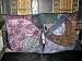 2 Khakhi Gujrati Embroidered Sari Toss Pillow Cushion Covers