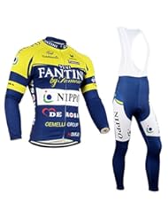 Sports: 2014 Outdoor Sports Pro Team Mens Long Sleeve Fantini Cycling Jersey and Bib Pants Set-X-Large - UC Sports LLC