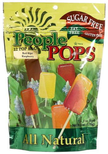 People Pops Red Ripe Raspberry Pops, 12-Pop Bags (Pack of 12)