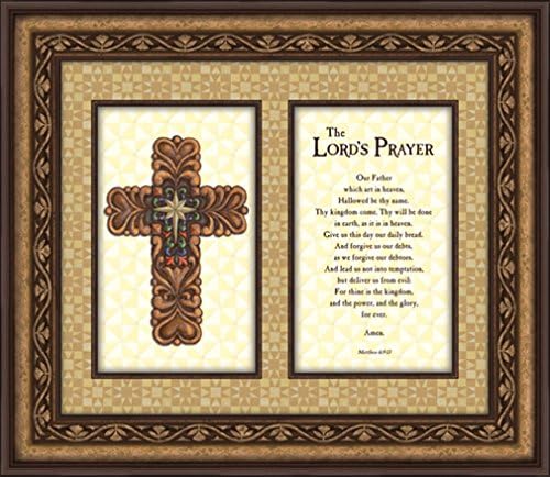 Jim Shore Design The Lord's Prayer Framed Wall Art, 19 Inch