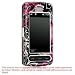 Black with Hot Pink Butterfly Flowers Design Snap-On Cover Hard Case Cell Phone Protector for LG Vu CU920 CU915