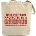 Canvas Tote Bag Beige  This Person Protected By A Greater Swiss Mountain Dog  Dog