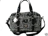 Coach Horse & Carriage Black White Signature Satchel Bag 14035