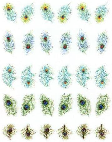 Nail Sticker/Nail Art - Signature Collection - Peacock Feathers