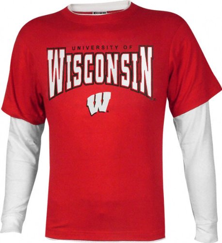 Buy Wisconsin Badgers Walk On Double Layer Long Sleeve Shirt
