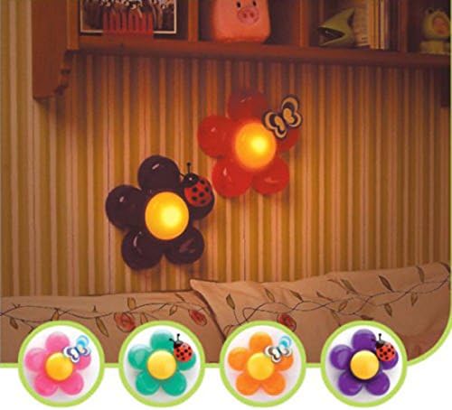 XIDAJE store Magnetic Baby Room Decor Nursery Bedside Flower LED Touch Lamp Night Light Cool