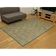 国産い草花ござカーペット　「六つ葉」 サイズ：江戸間6畳（約261x352 ｃｍ)　カラー：ブルー(#4129506)