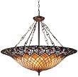 Quoizel TF1901VB Adriana 1 Light Pendant, Vintage Bronze with Tiffany Glass Shade