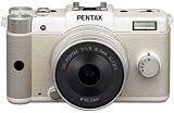 Produkt-Bild: Pentax Q Systemkamera (12 Megapixel, 7,5 cm (3 Zoll) Display, Full HD Video, bildstabilisiert) Kit inkl. 47mm und 28-83mm Objektiv wei&szlig;