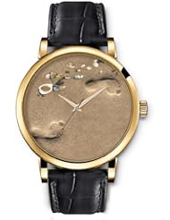 SPRAWL Aanalog Fashion Series Gold Ladies Watches of Genuine Black Leather Strap,Unique Wrist Watch for Women Girls Designed with Trees in the road
