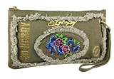 Khaki Ed Hardy Fernanda Dragon Tattoo Wristlet Purse Reviews