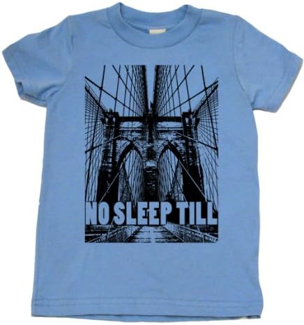 No Sleep Till on Short Sleeve Unisex Toddler Fine Jersey T-shirt, 4T, Light Blue