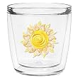 Swirls Sun 12 oz Double-Old-Fashioned Insulated Beverage Tumbler, Clear