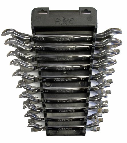 Alden Wrench 56049 Ratching Plus Open-End 10 Piece Wrench Metric Set