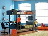 Youth Twin & Twin Metal Media Loft Bunk Bed