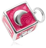 Sterling Silver Pink Baby Block Charm