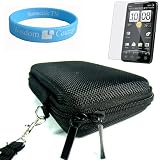 HTC EVO 4G Clear Screen Protector + HTC EVO Sprint Black Cube Carrying Case + Wisdom*Courage Wristband