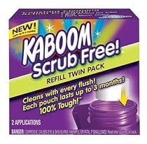 Toilet cleaner refill. KABOOM Scrub Free refill twin pack with OxiClean