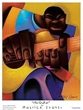 Mo Guitar Art Print Poster By Maurice Evans, 18  x 24 