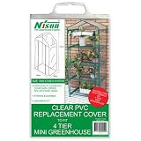from Gardeneco GARDENECO 4 TIER MINI GREENHOUSE PVC CLEAR COVER ONLY
