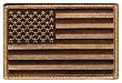 American Flag Embroidered Patch Camo Tan United States Tactical Subdued Military