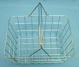 Chrome Wire Basket 23.5cm X 18cm X 12cm With Handle (KS0029)