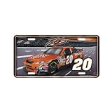 #20 Tony Stewart '08 Metal License Plate w/ Car & Number