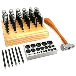 38 Dapping Punches Doming Block Hammer Jewelers Tools