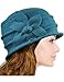 Dahlia Women's Daisy Flower Wool Cloche Bucket Hat