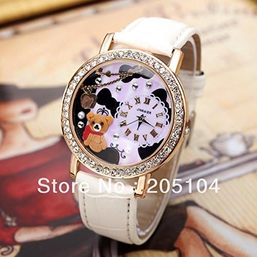 LNTGO Mini Lovely Designer Cartoon Crystals Vintage Fashion 2015 Girls Wristwatches Kids Watch
