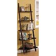 Walnut 5-tier Leaning Ladder Book Shelf