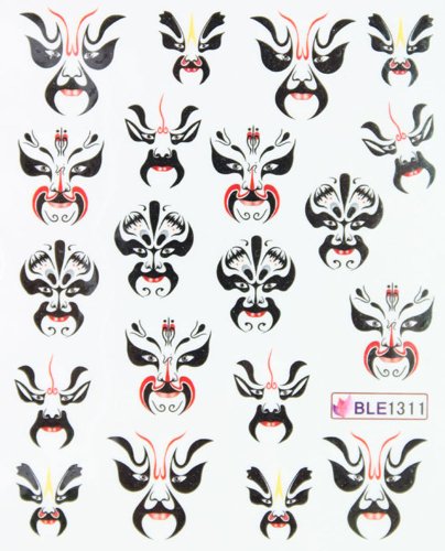 Yao Shun Nail art water transfer nail decals the hydroplaning nail stickers opera mask