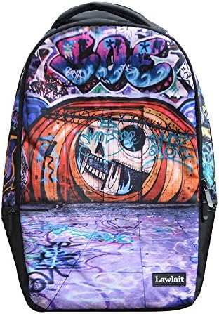Belastry Funny Graffiti Print Purple Casual School Teenager Laptop Backpack Bookbag
