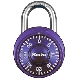 Master Lock 1526D Combination Lock, Purple