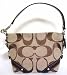 Authentic Coach Carly Signature Top Handle Handbag 42780 Khaki/mahogany