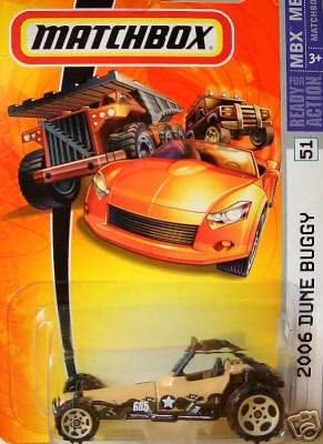 Mattel Matchbox 2006 MBX Metal 1:64 Scale Die Cast Car # 51 - Army Camo 2006 Dune Buggy with Black Bar