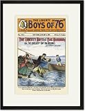 Black Framed/Matted Print 17x23, The Liberty Boys of 76: The Liberty Boys at Sag Harbor