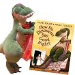 How Do Dinosaurs Say Goodnight? Hardcover Book with Plush Dinosaur Character Set