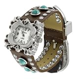 Geneva Platinum Rhinestone Accent Western Watch by Geneva