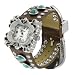 Geneva Platinum Rhinestone Accent Western Watch