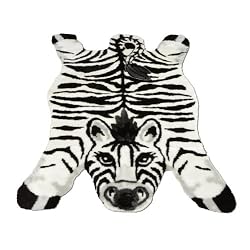 Zebra | Playmat & Kid's Rug | Faux Fur | 3 foot X 5 foot