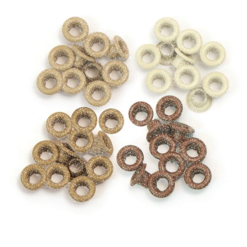 Unbekannt We R Memory Keepers 18676017 - Crop-A-Dile - Eyelets, 4 Farbt&ouml;ne &agrave; 15 St&uuml;ck, glitter braun