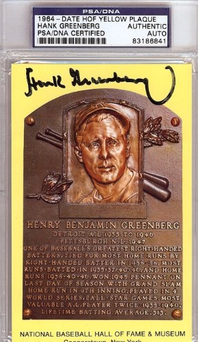 Hank Greenberg Autographed/Hand Signed HOF Postcard PSA/DNA Slabbed #83186841