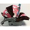 Pink owl infant car seat covers