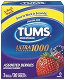 Tums Ultra 1000 Maximum Strength Antacid Tablets, Assorted Berries, 3 Rolls/Pack, 9 ea