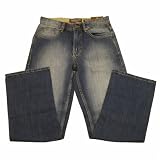 Marc Ecko - Ecko Unlimited Mens Washed Blue Baggy Fit Denim Jeans